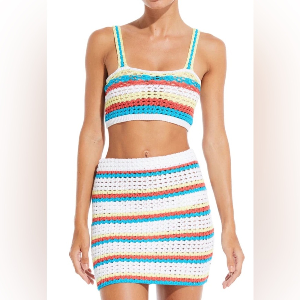 Solid & Striped The Emily Top and The Ronnie Skirt Crochet striped